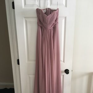 Lilac David’s Bridal bridesmaid dress